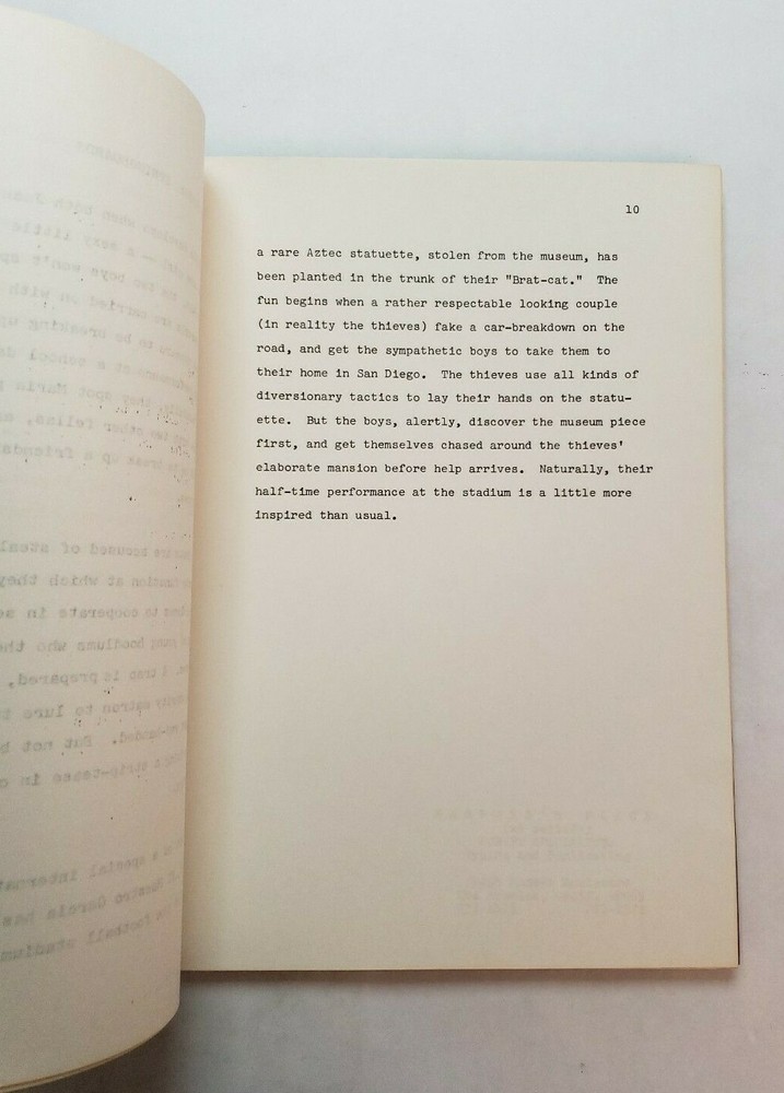 THE TIJUANA BRATS / Bernard Rothman 1970's Unproduced Treatment Script