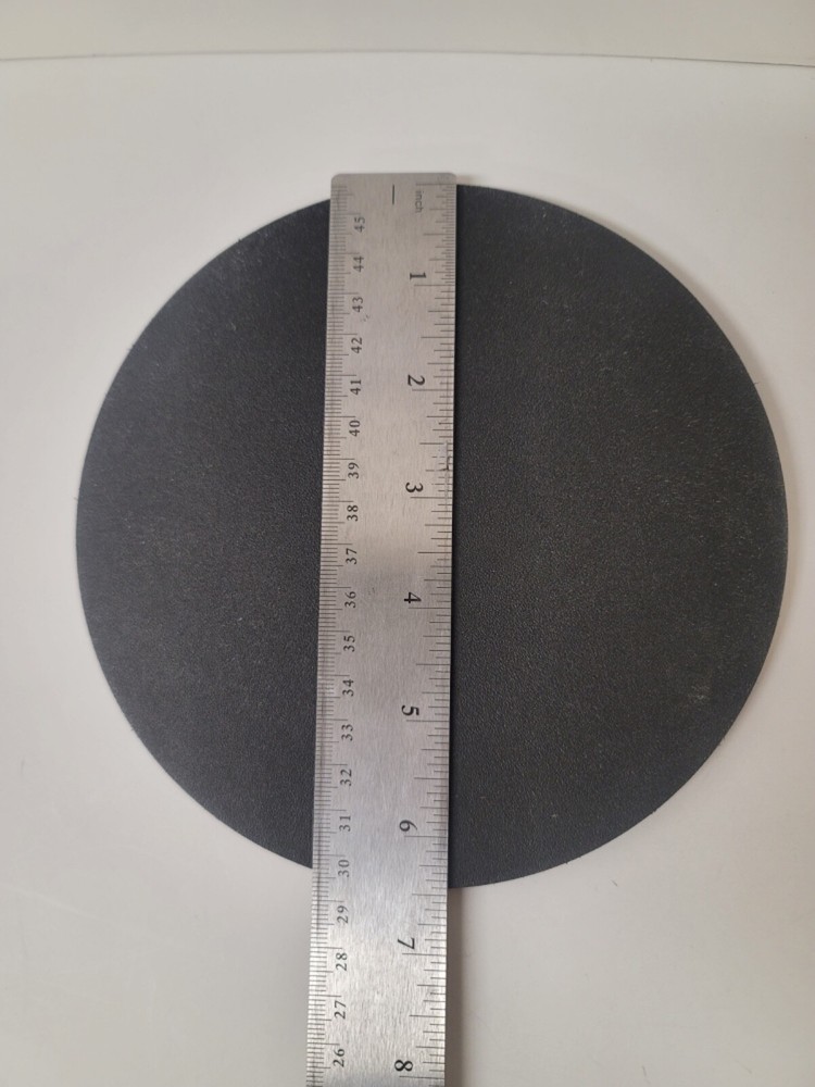 (2 pack) 1/4” King Starboard Black Round Flat Disk Diameter 6.5”