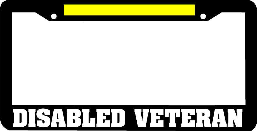 DISABLED VETERAN war License Plate Frame