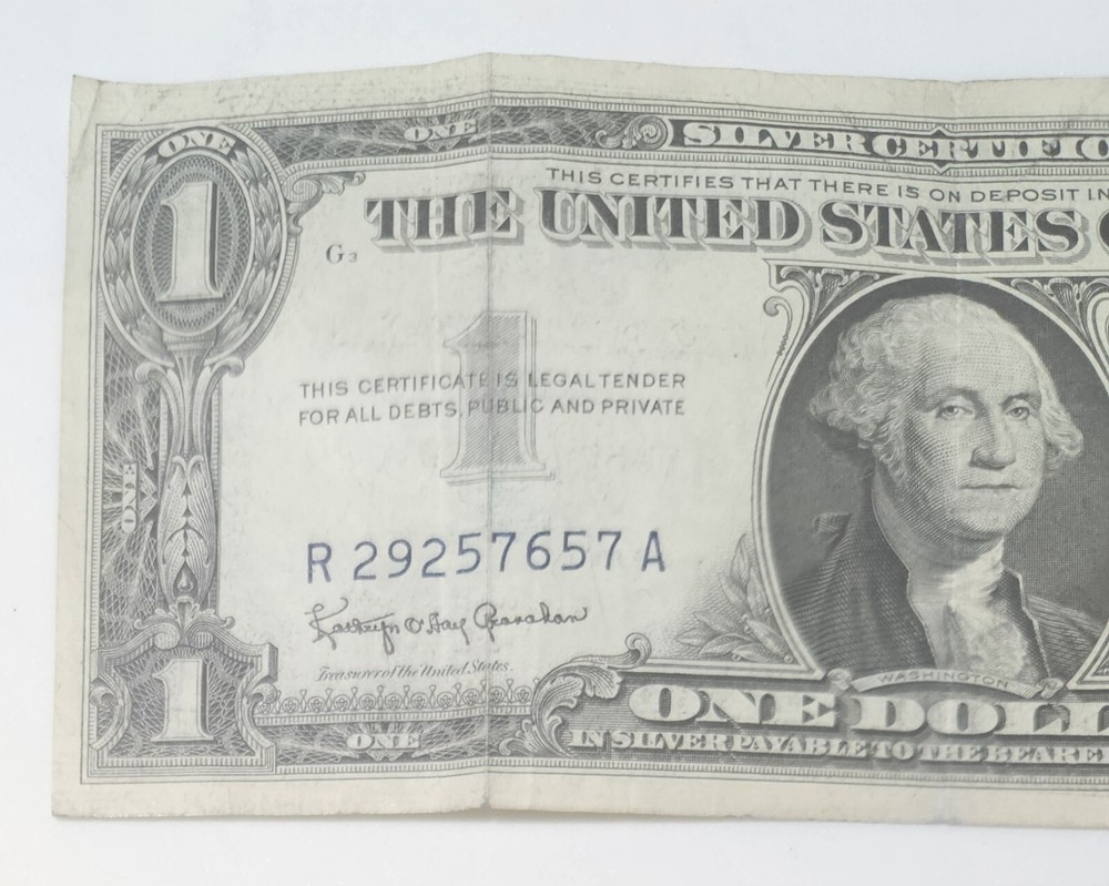 $1 Silver Certificate 1957B Blue Seal