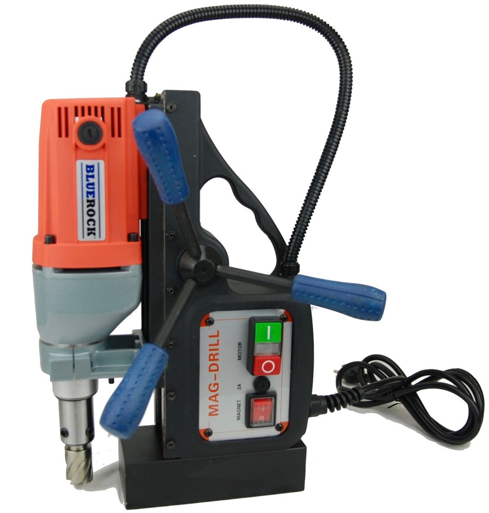 BLUEROCK ® Tools BRM-35A Magnetic Drill Press- Mag Drill Typhoon Red Color