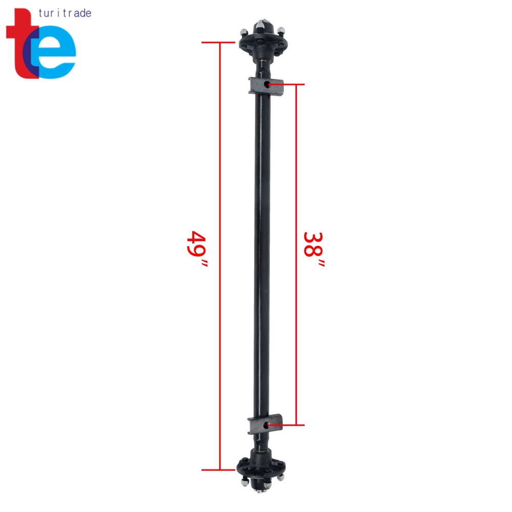 5 lug-4.5' 49' Hub Face 38' Spring Center 2000lbs Trailer Axle