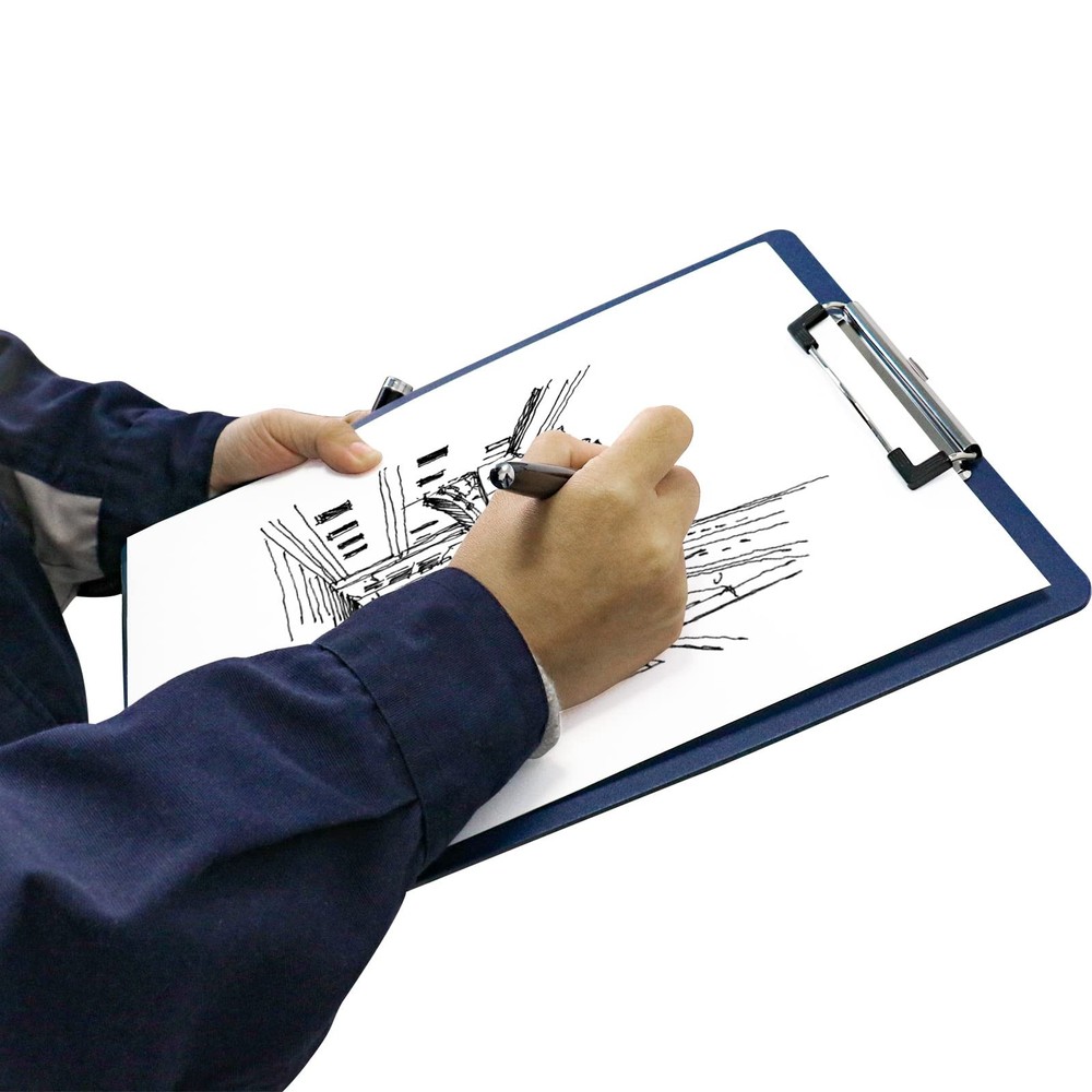 Office Plastic Clipboards, 12Pack Low Profile Assorted Colors Clip Boards Pac...