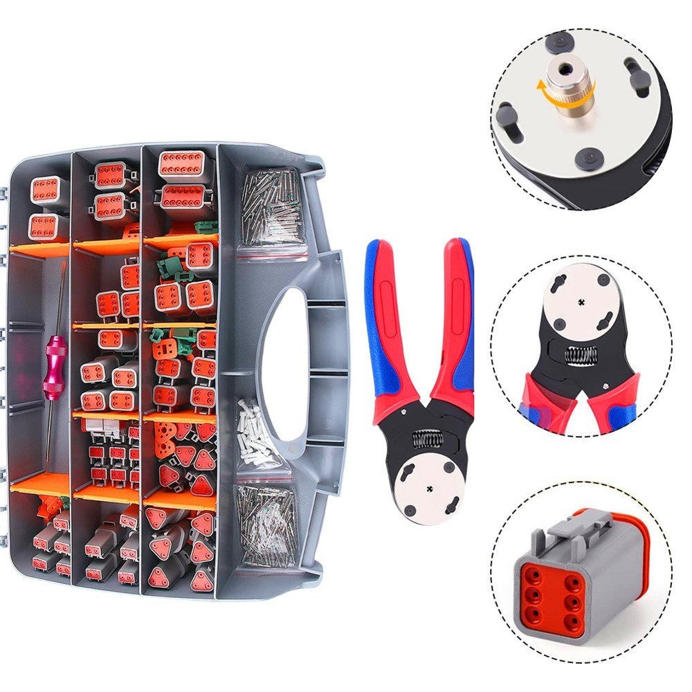 338PC DT Electrical Connectors with Professional Crimping Tool for Quick Setup
