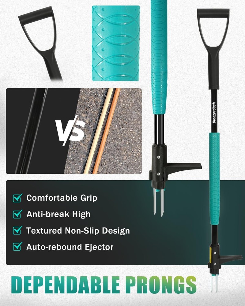Stand-Up Weed Puller Tool with Long Handle for Garden Lawn Crabgrass