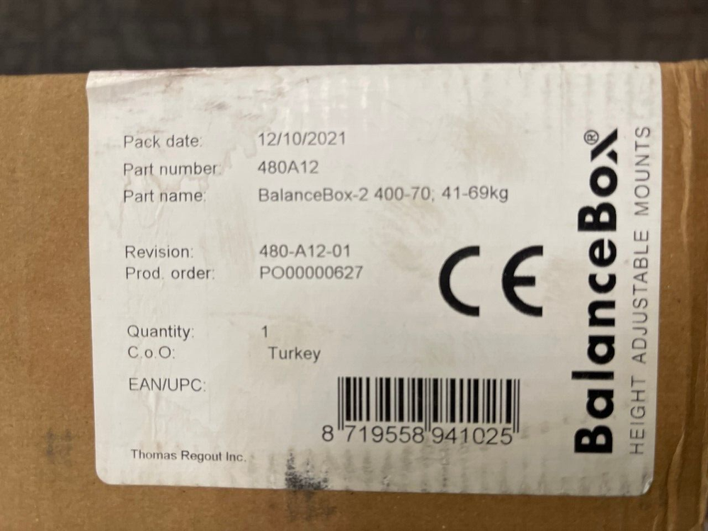 Balance Box 480A12 Height Adjustable Mount