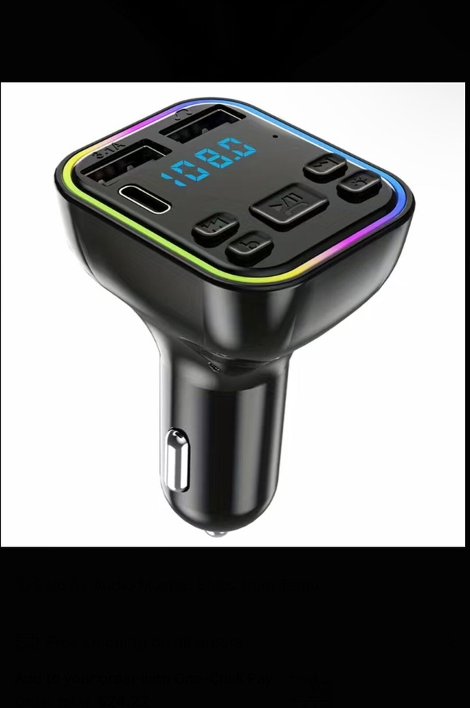 Wireless Car Mp3 Player Wireless FM Transmitter Type C USB C Fast Charging