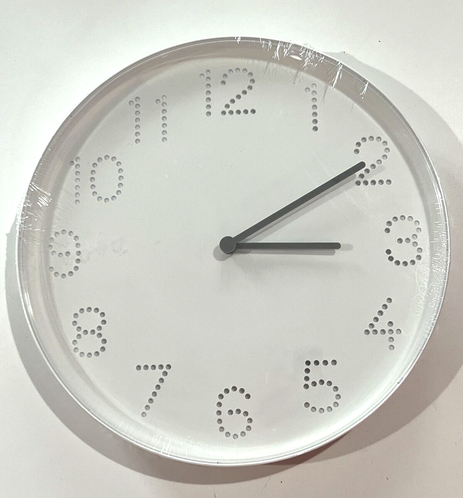 Ikea Wall Clock Tromma White 9 3/4" Analog clock Modern New