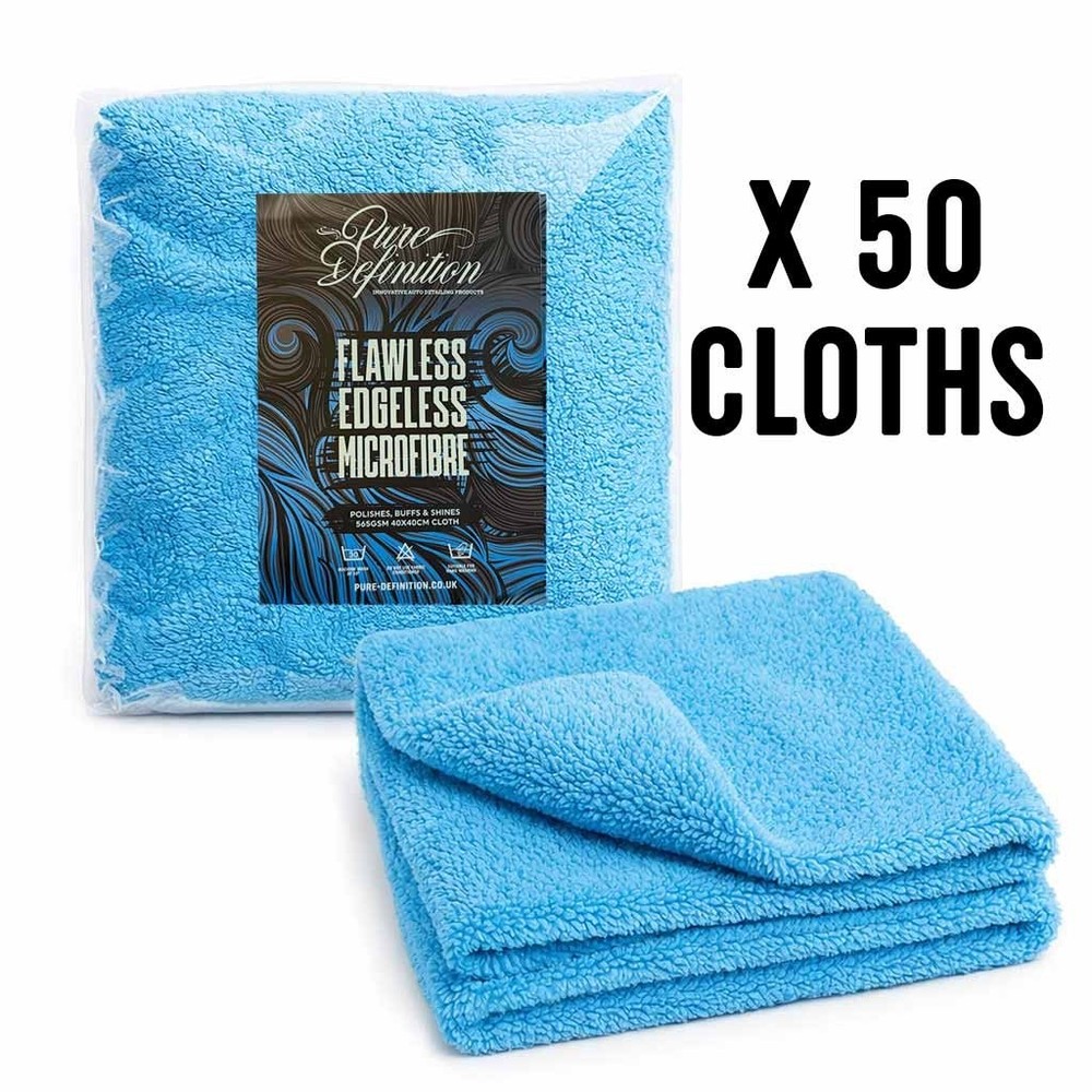 Edgeless Microfibre Cloths 50 Pack Plush Microfiber Car Detailing PureDefinition