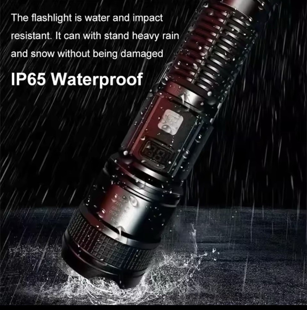 Professional Powerful LED Flashlight, Rechargeable LED Flashlights 500000 Lum