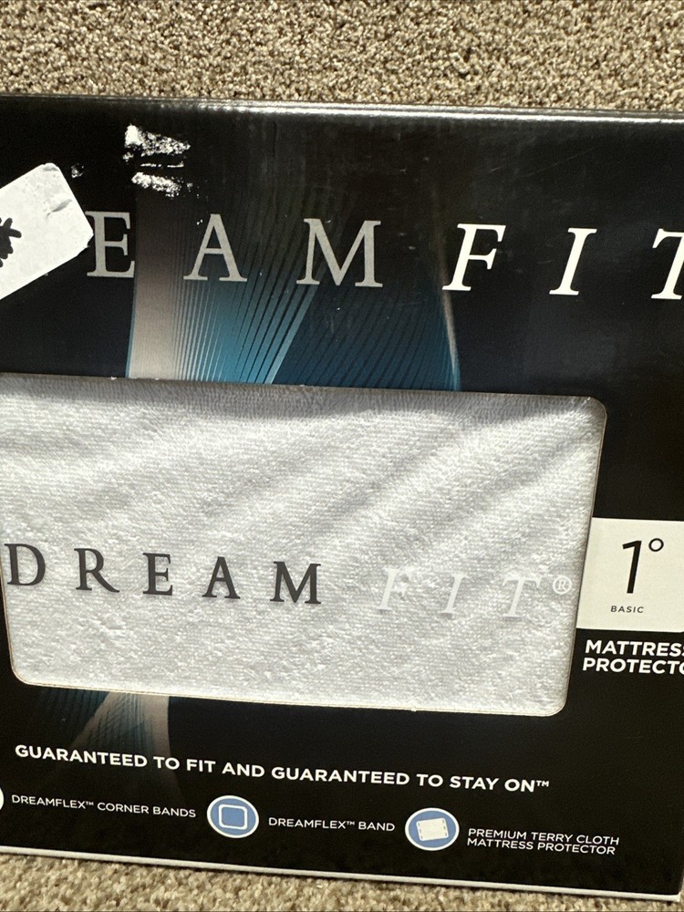 NEW Dream Fit Advantage King Mattres Protector 1 Degree Basic Terry