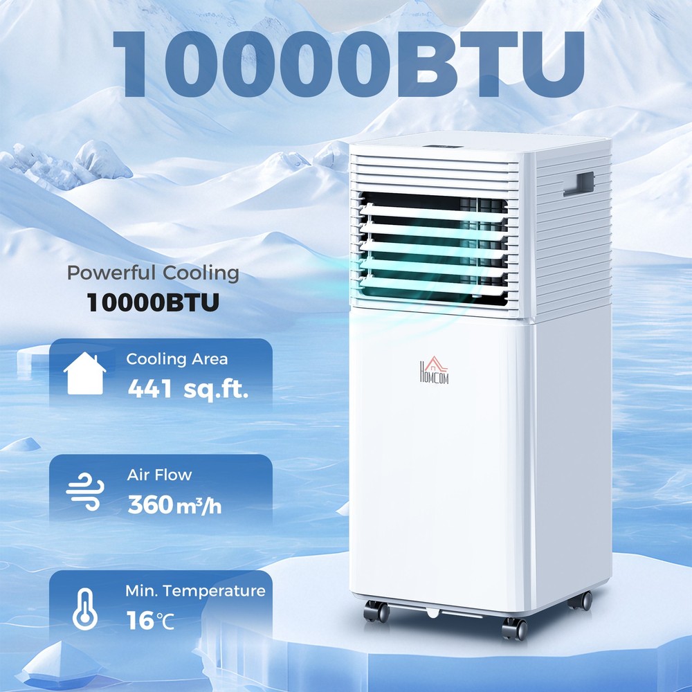 10000 BTU Mobile Air Conditioner for Cooling and Dehumidifying