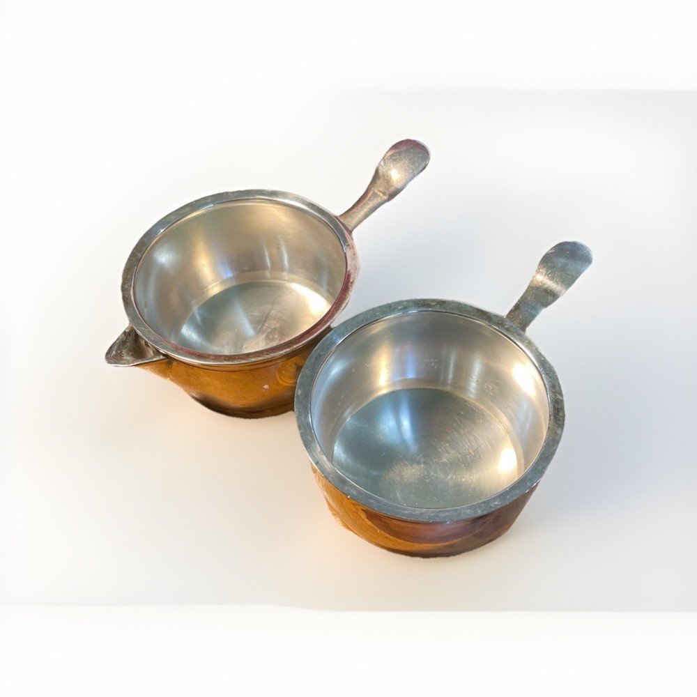 Vintage Silverplate Raj Era Stackable Sugar & Creamer Set