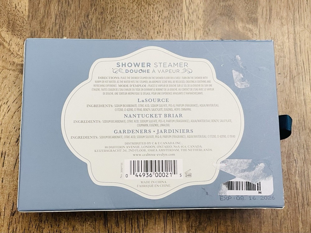 NEW Crabtree & Evelyn Shower Steamer Tablets 12pc