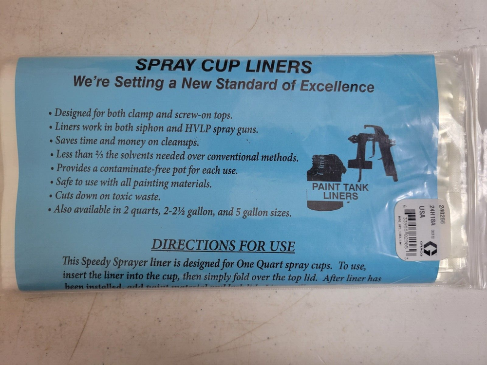 SPEEDY SPRAYER L1Q-40 40 LINERS/1 QUART