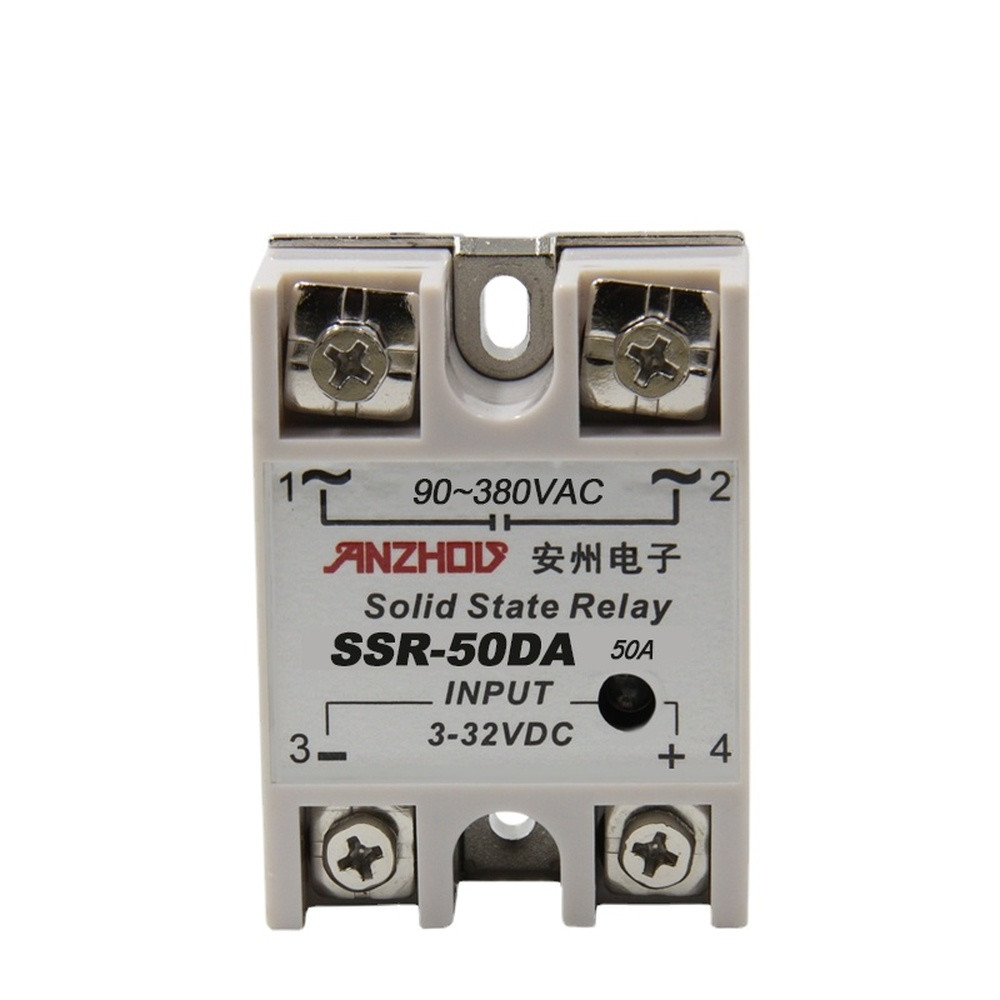 1pc SSR-50DA 50A Solid State Relay 3-32VDC / 90-380VAC