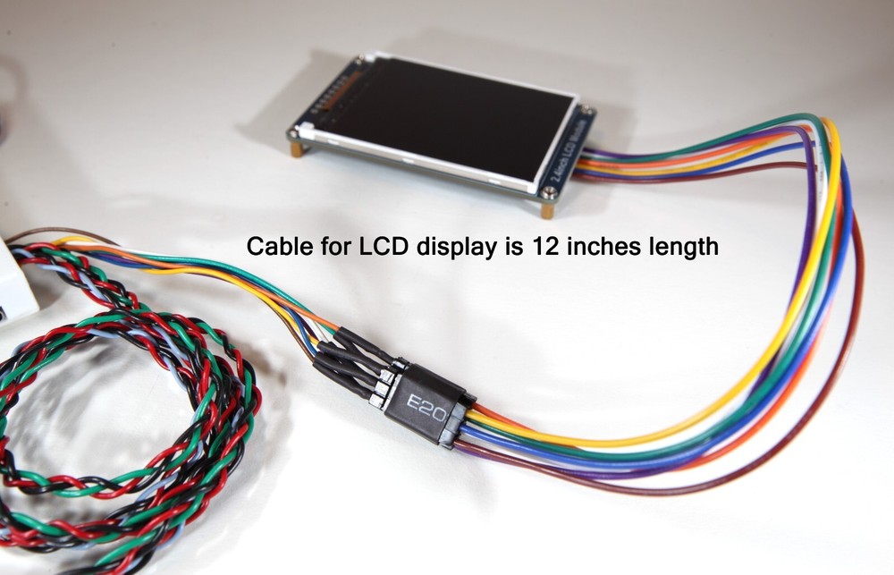 Temp & Voltage Telemetry Panel 2.4inch LCD display for RC Aircraft 3-6s lipo