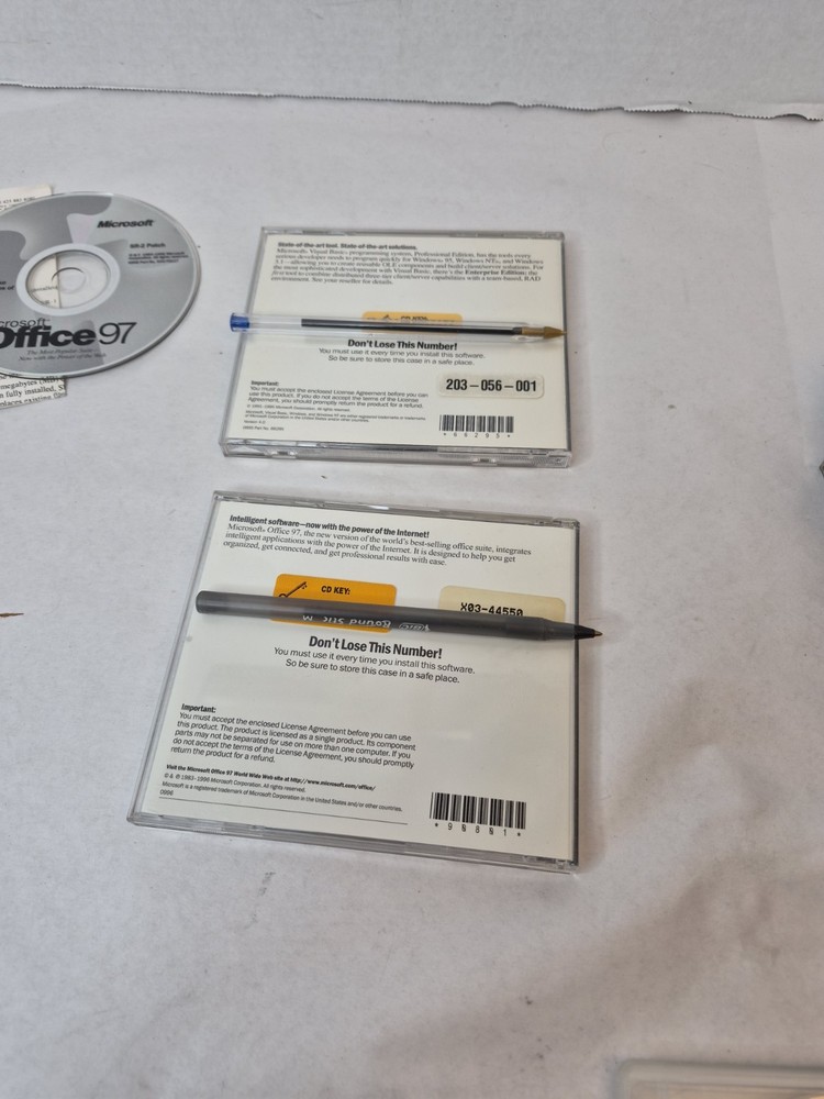 Lot of 3 Microsoft Software CDs Office 97 Visual Basic