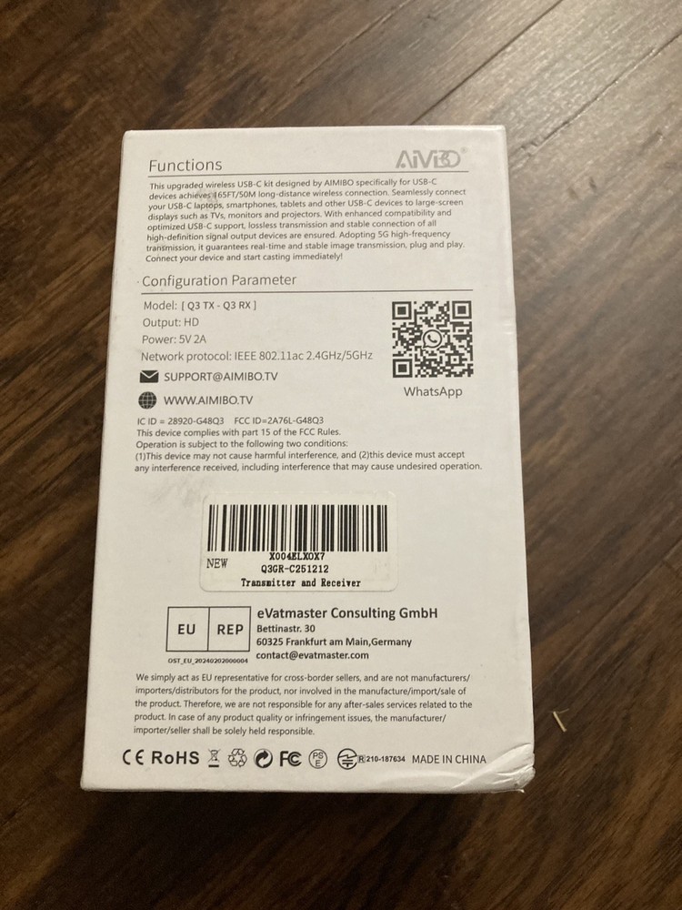 AIMIBO USB-C Wireless Transmitter and HDMI Receiver 1080P