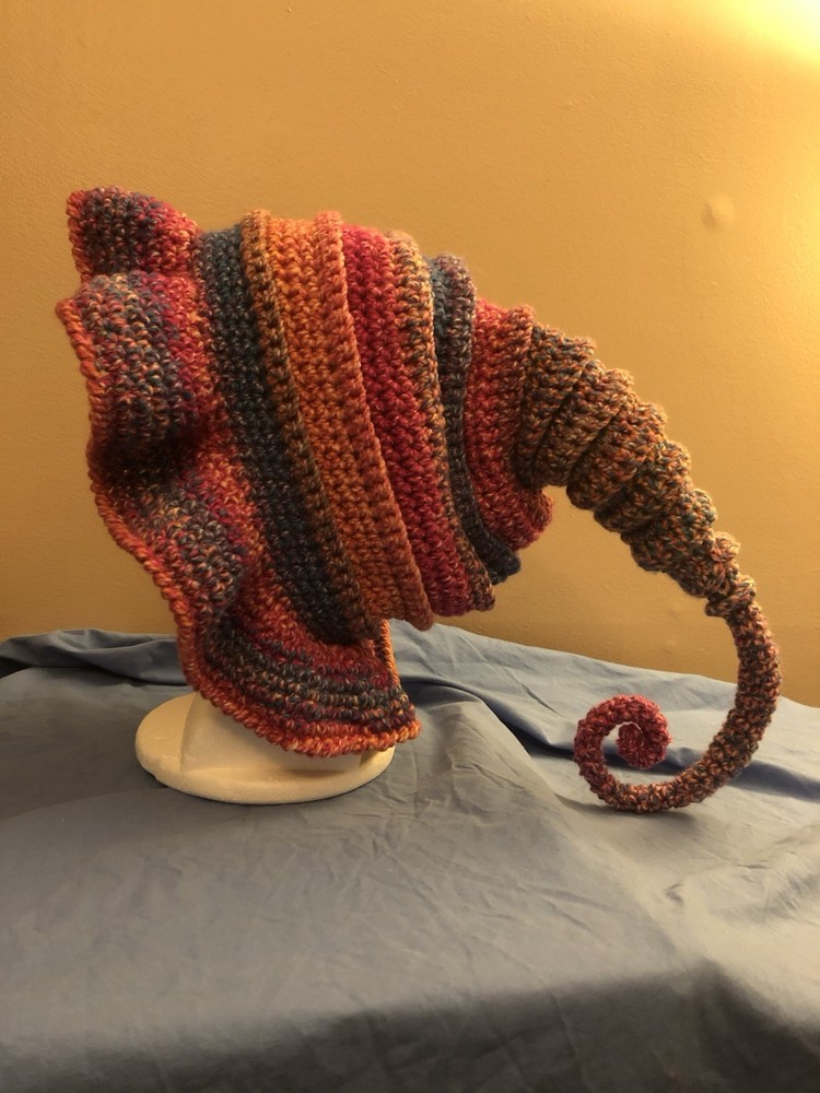 Twisted Witch Hat - Crocheted Handmade