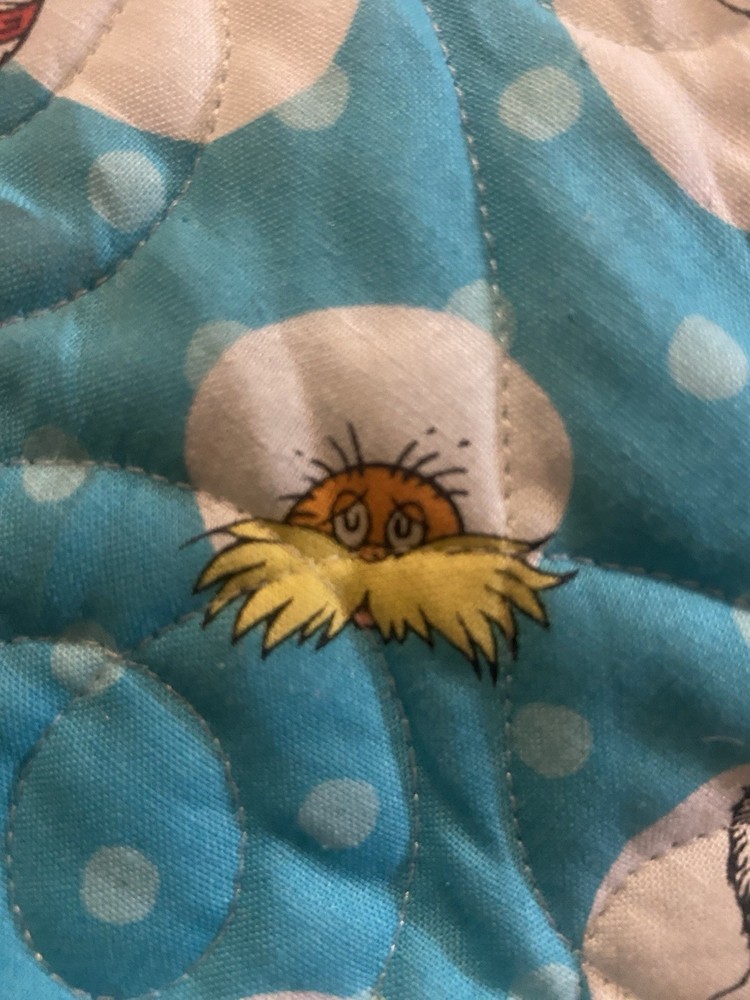 Quilted Dr Seuss Zip Up Bag