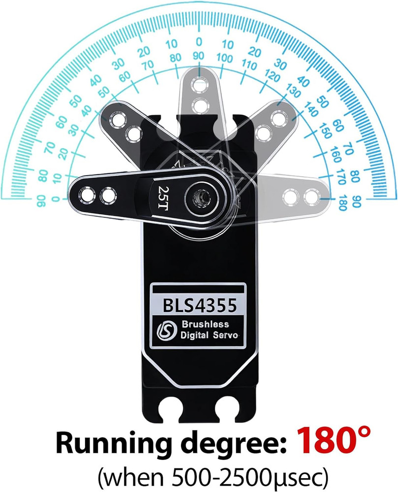 55kg Low-Profile Servo Programmable Brushless Digital Servo 0.09Sec High Speed