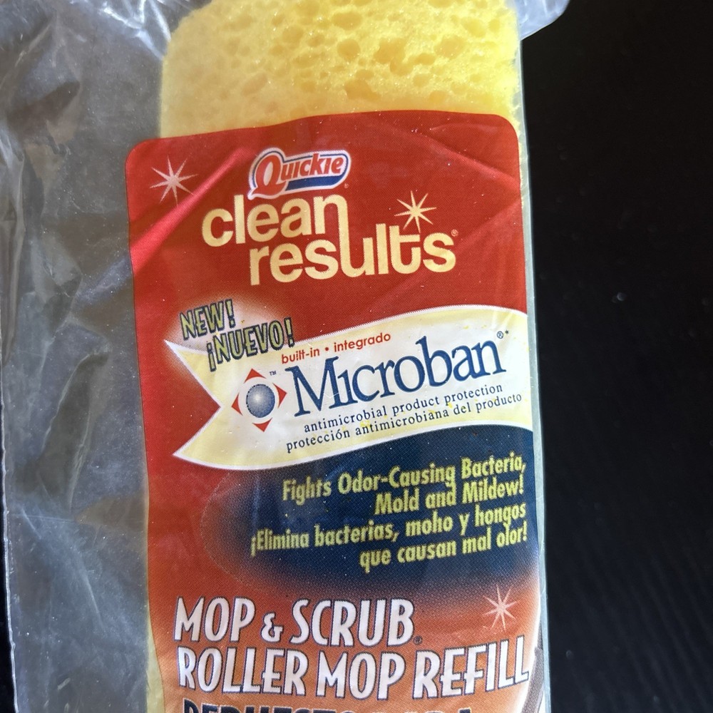 Quickie Clean Results Refill Microban Roller Sponge Mop #058BCRMB