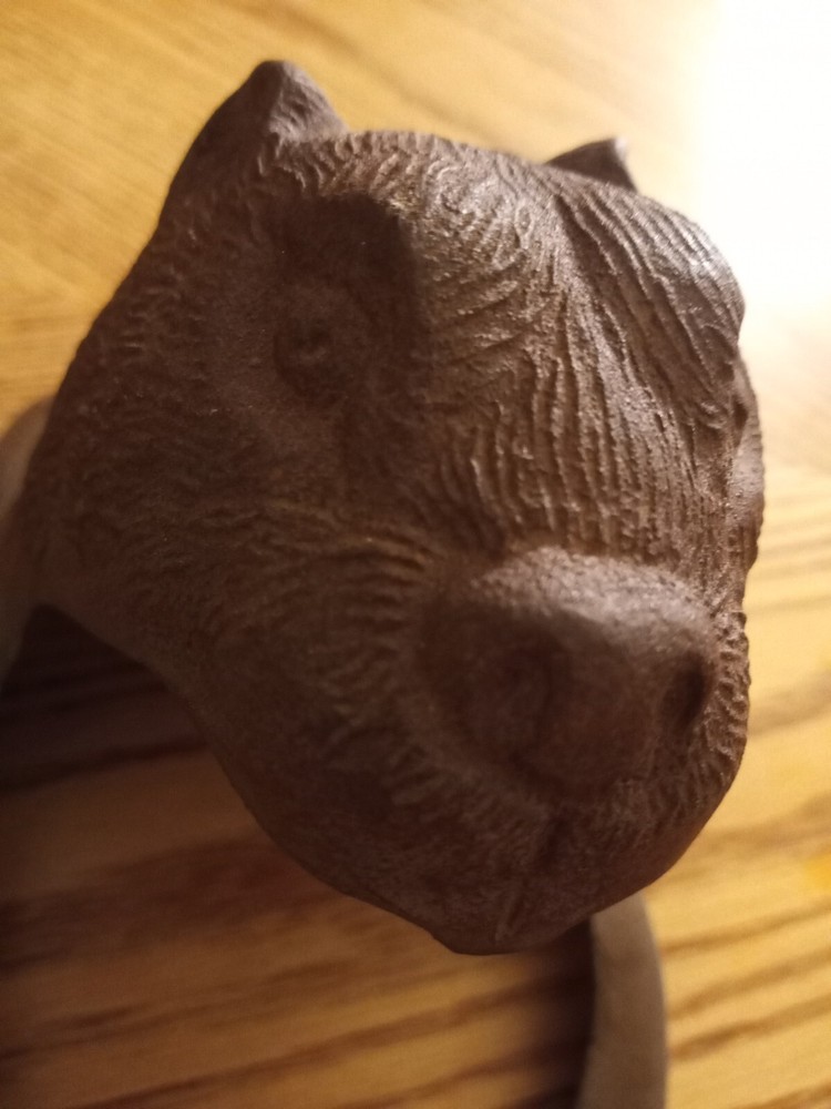 Vintage John Wright Cast Iron Sleeping Beaver Boot Brush Scraper Cleaner Base
