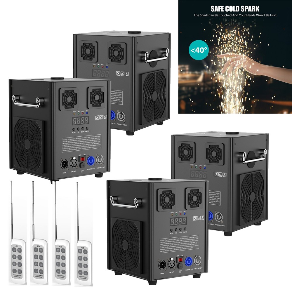 700W Cold Spark Firework Machine Stage Effect Wedding DJ Party DMX512 & Remote