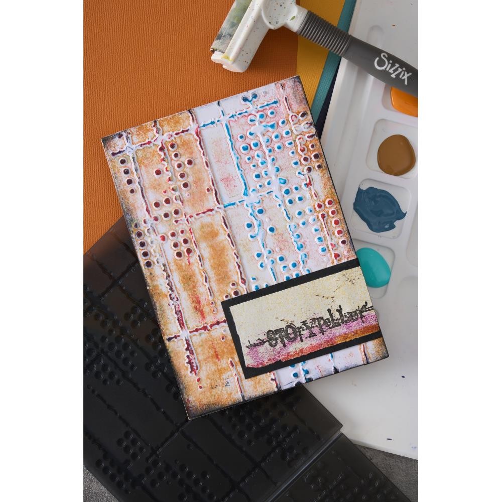 Sizzix Multi-Level Embossing Folder - Dot Matrix, 666904 by Seth Apter