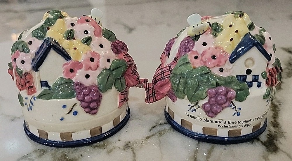 DaySpring Salt & Pepper Shakers with Scripture Verse, Ecclesiastes 3:2
