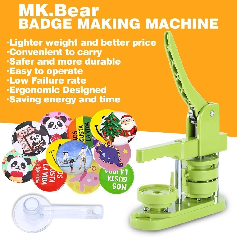 DIY Button Maker Machine 2.25” with 100 Supplies & Magic Book - Creative Fun