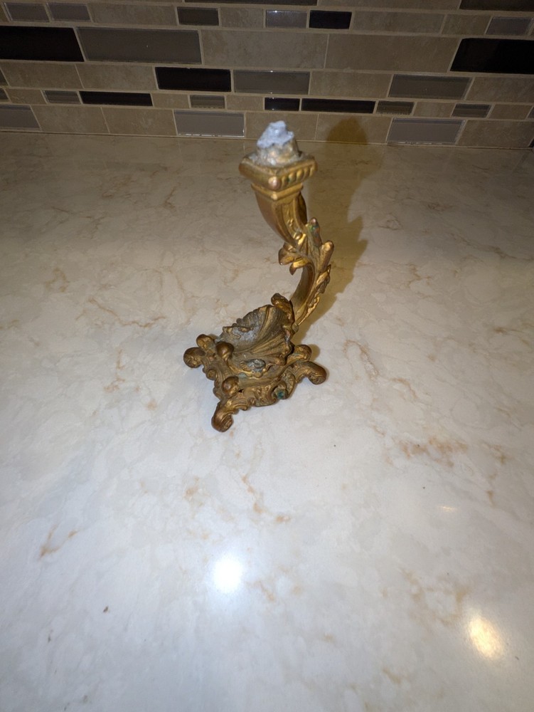 Vintage Bronze Leaf Figurine (5.25")