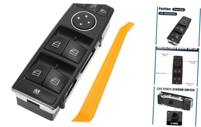 Front Master Driver Side Power Window Switch No.1669054400 with Tool Window