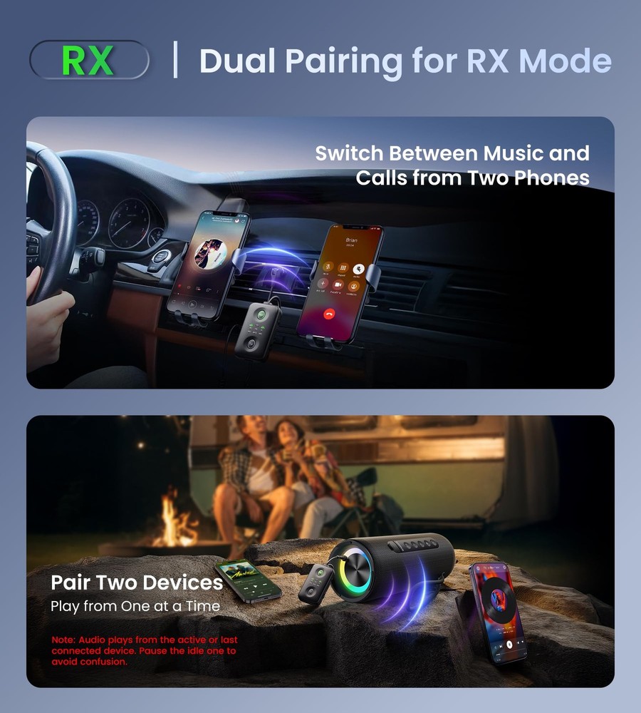 Unique Design Bluetooth 5.4 Transmitter Receiver with Qualcomm aptX Adaptive ...