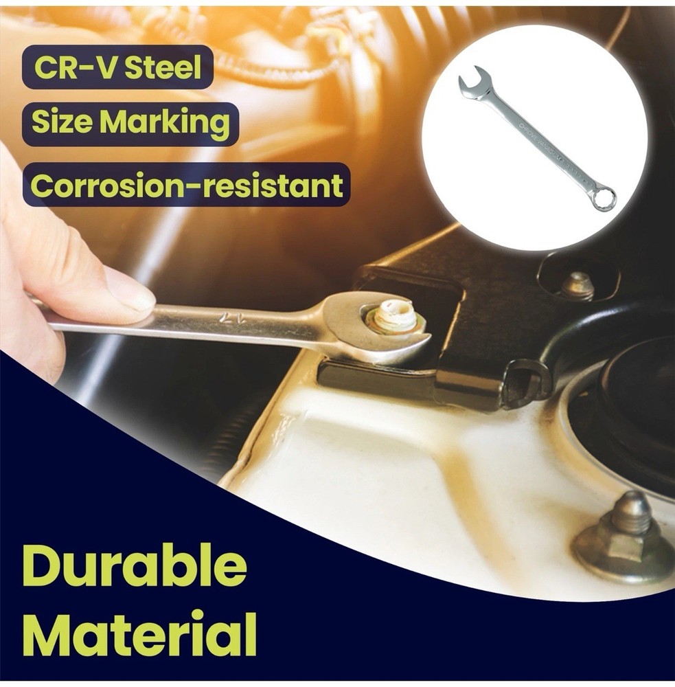 22mm Combination Spanner Open & Ring Metric Polished CRV Workshop *FREE POST*