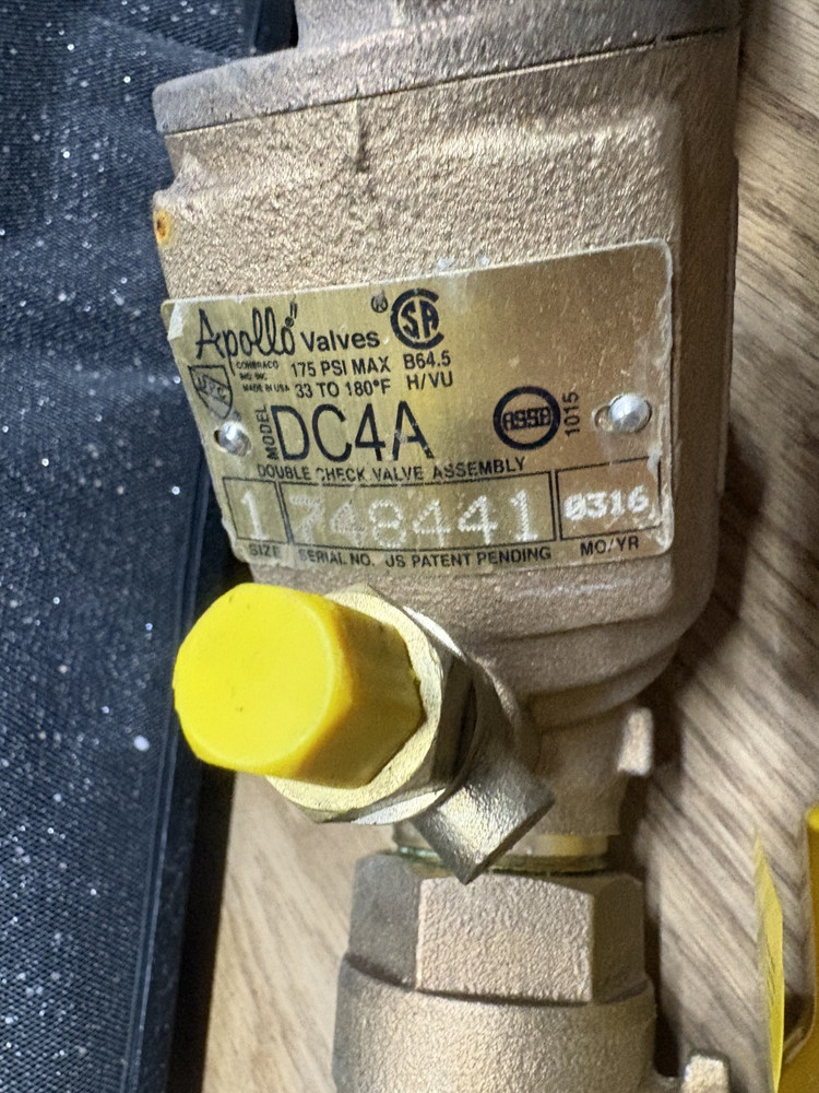 Apollo 4a double check valve assembly 1"