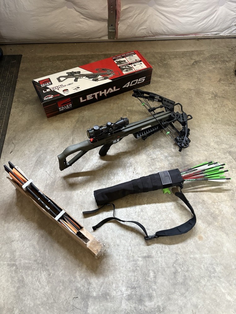 Killer Instinct Lethal 405 Crossbow Package with Scope & Arrows