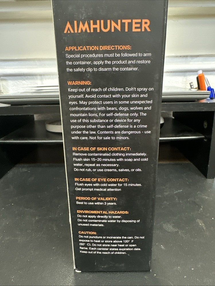 AIMHUNTER tactical pepper spray with uv dye