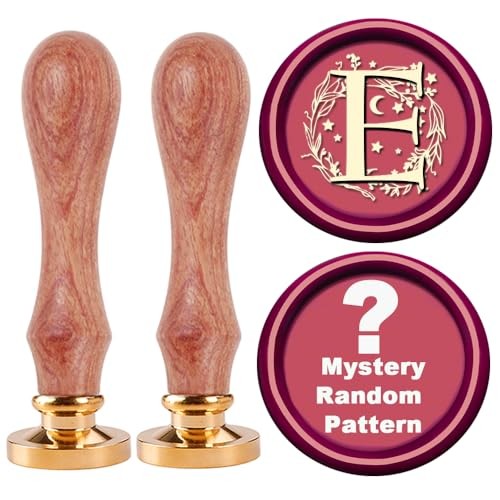 Wax Seal Stamp Set - 2pcs Initial Alphabet E With Mystery Random Letter-E