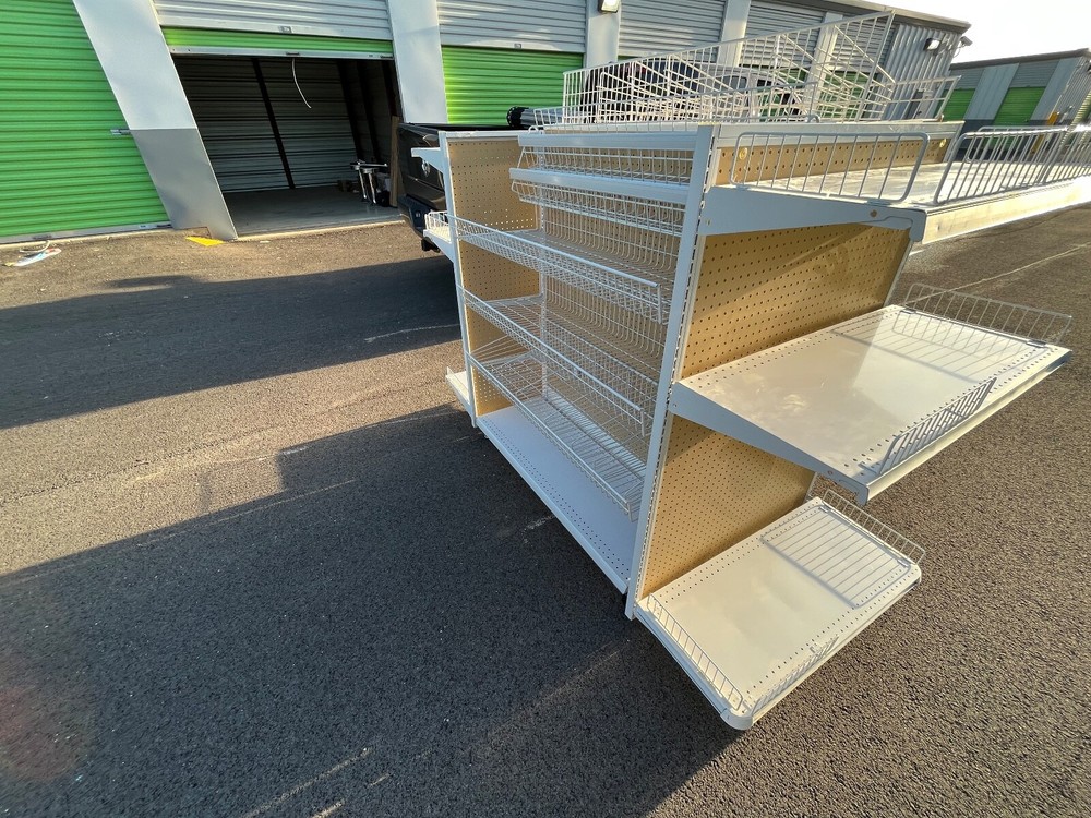 Store Shelving Unit/ Display 4 casters with locks rotates 360 degrees