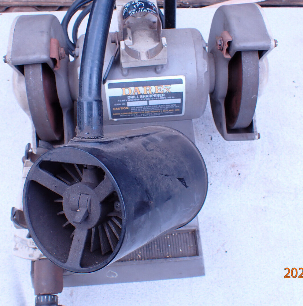DAREX M5 DRILL BIT SHARPENER BASE UNIT W/  SETTING FIXTURE LIGHT NEEDS BANDS AND