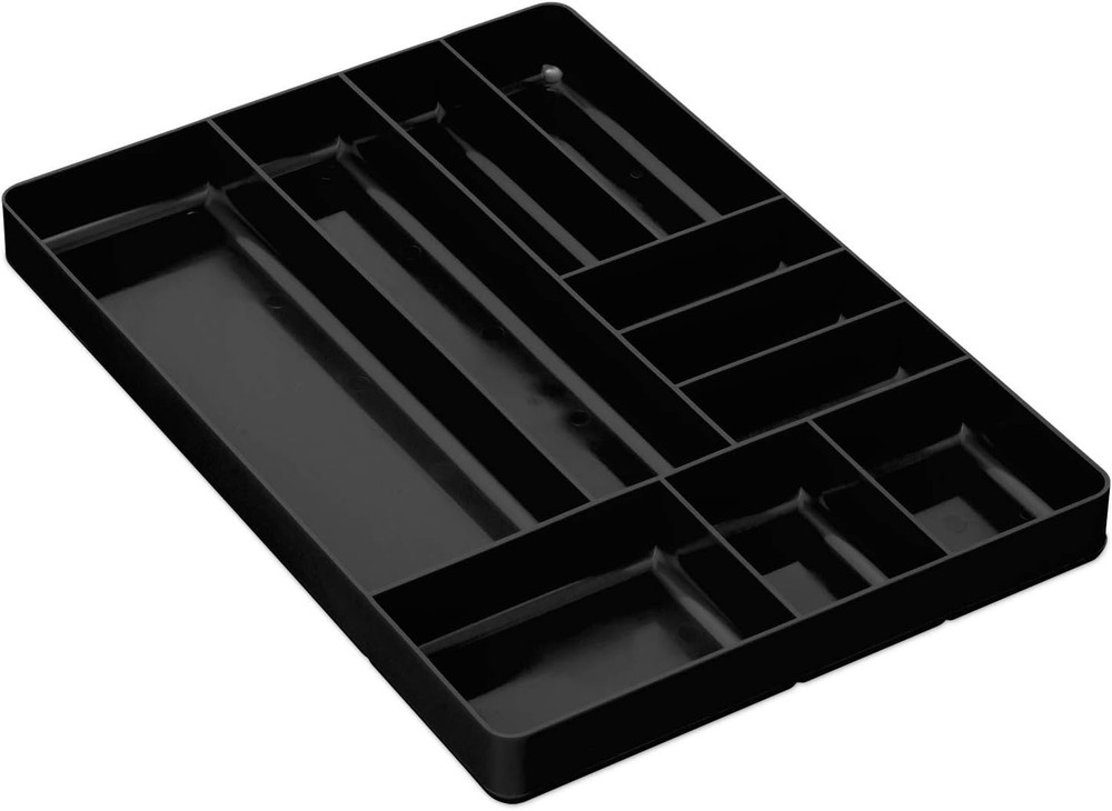10 Compartment Drawer Organizer for Tools and Parts - Stackable Tray Design