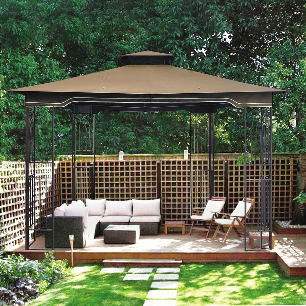 10x12 Regency II Gazebo Replacement Canopy Khaki