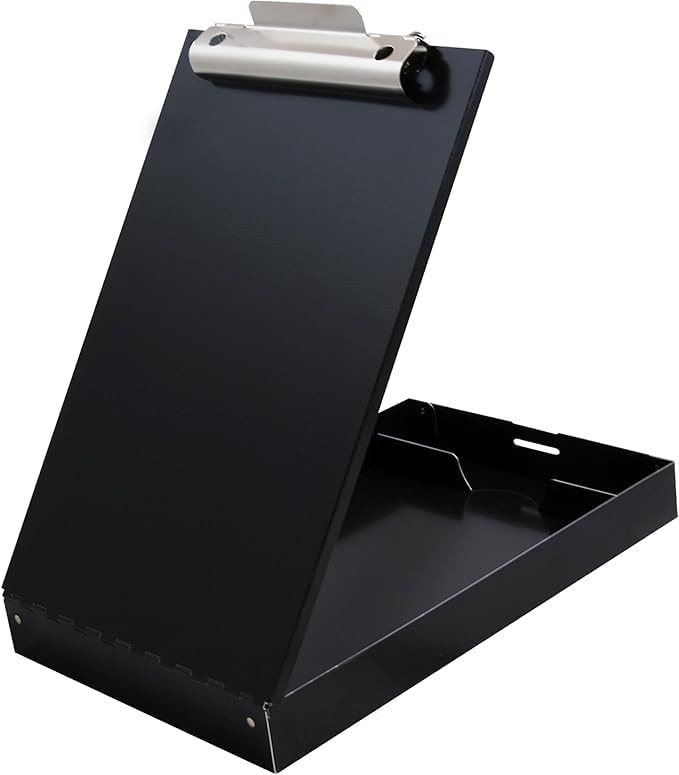 Metal Nursing Clipboard with Storage,Document Paper Organizer Form Holder Folder