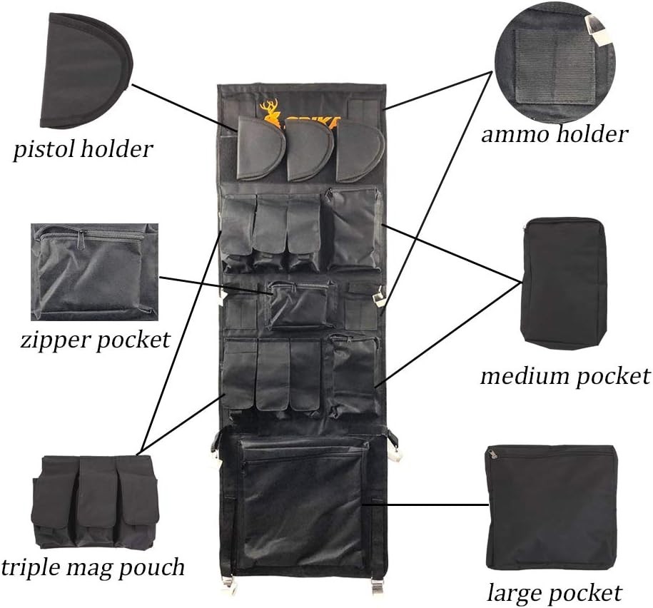 Adjustable Gun Safe Door Organizer with 17 Compartments - Functional Storage=