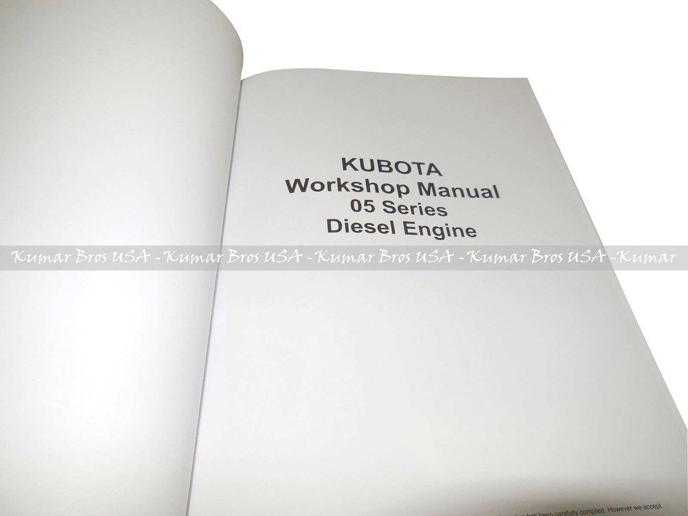 New Engine WORKSHOP MANUAL FITS Kubota D1005