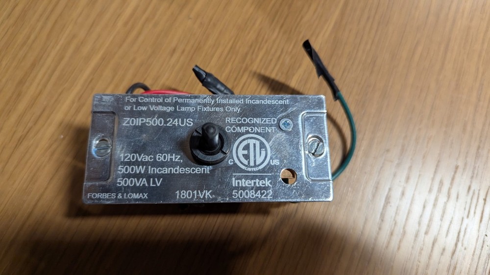 Forbes and Lomax Dimmers, plates