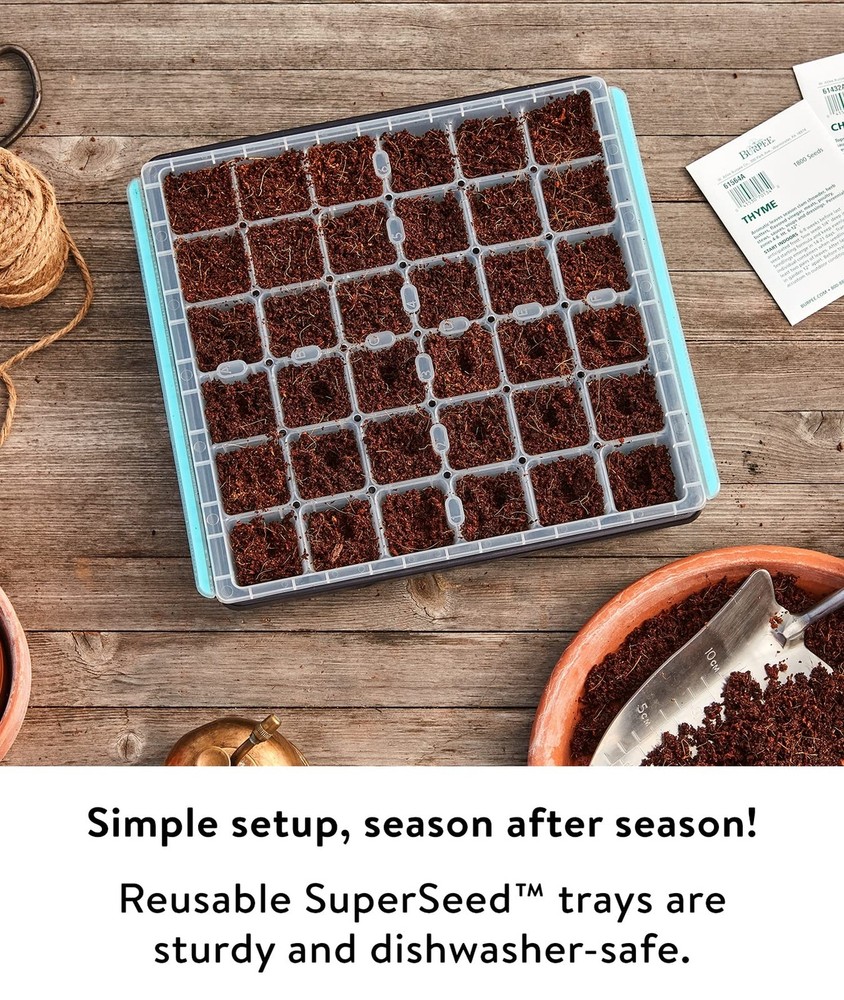 Burpee SuperSeed Seed Starting Tray | 36 Cell Reusable Seed Starter Tray | fo...