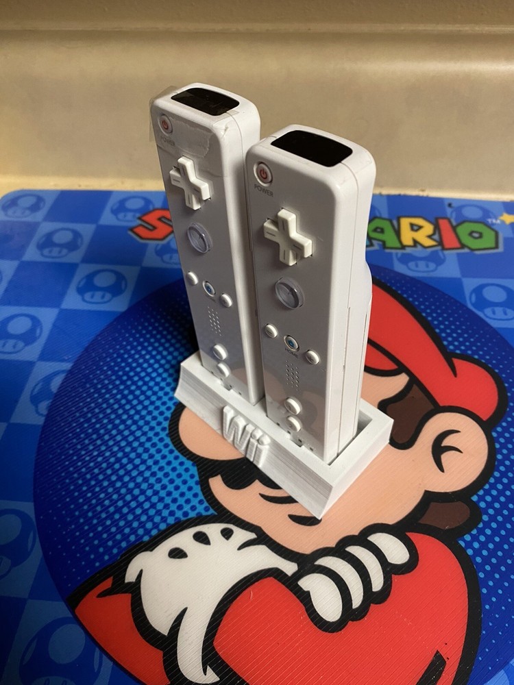 Wii Controller Stand, Holds 2 Wiimotes for Display or Storage! 3D Printed!